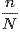 \frac{n}{N}