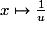 x \mapsto \frac{1}{u}