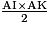 \mathrm{\frac {{AI} \times {AK}}{2}}