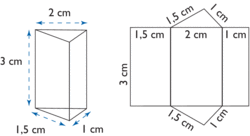 comment construire le patron d'un prisme droit a base triangulaire