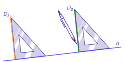Tracer des droites perpendiculaires ou parallèles - illustration 1