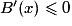 B'(x) \le 0