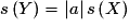 {s}\left( Y \right) = \left| a \right| {s}\left( X \right)