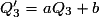 Q_3 ' = aQ_3 + b