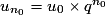 u_{n_0 } = u_0 \times q^{n_0 }