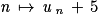 \mathit{n}\, \mapsto \, \mathit{u}\, _{\mathit{n}}\, +\, 5