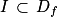 I\, \subset \, D_{f}