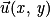 \vec{u}(\mathit{x},\, \mathit{y})