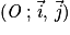 (\mathit{O}\, ;\, \vec{i},\, \vec{j})