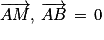 \overrightarrow{AM},\, \overrightarrow{AB}\, =\, 0