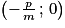\left ( -\frac{p}{m}\, ;\, 0 \right )