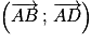 \left ( \overrightarrow{AB}\, ;\, \overrightarrow{AD} \right )