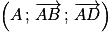 \left ( A\, ;\, \overrightarrow{AB}\, ;\, \overrightarrow{AD} \right )