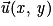 \vec{\mathit{u}}(\mathit{x},\, \mathit{y})