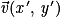 \vec{\mathit{v}}(\mathit{{x}'},\, \mathit{{y}'})