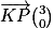 \overrightarrow{KP}\binom{3}{0}