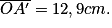 \overline{O{A}'} = 12,9 cm.