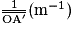\frac{1}{\overline{\mathrm{O}{\mathrm{A}}'}}(\mathrm{m^{-1}})