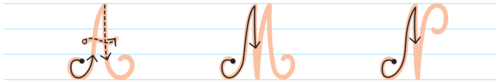 Écrire les majuscules A, M et N - illustration 1