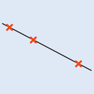 Reconnaître un alignement de points - illustration 1