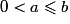 0 < a \le b