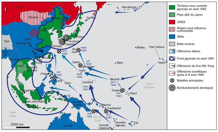 Les défaites japonaises, 1942-1945