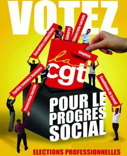 Affiche de la CGT pour les élections professionnelles d'octobre 2011