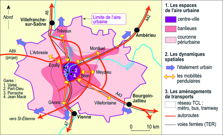 Mobilités et aménagements dans l'aire urbaine de Lyon