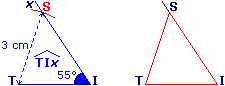 Construire un triangle, connaissant deux côtés et un angle - illustration 4