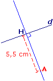Déterminer la distance d'un point à une droite - illustration 2