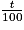 \frac{\mathit{t}}{100}