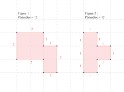 Comparer géométriquement les périmètres de deux figures - illustration 1