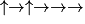 \uparrow \rightarrow \uparrow \rightarrow \rightarrow \rightarrow