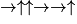 \rightarrow \uparrow \uparrow \rightarrow \rightarrow \uparrow