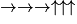 \rightarrow \rightarrow \rightarrow \uparrow \uparrow \uparrow