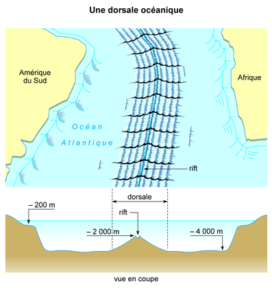 Une dorsale océanique - illustration 1