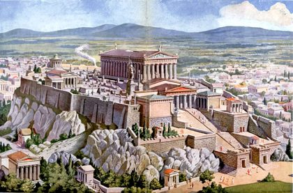 L'Acropole d'Athènes du temps de la Grèce antique - illustration 1