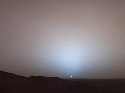 Coucher de soleil sur Mars