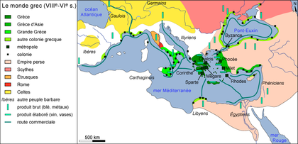 Le monde grec méditerranéen aux viii-vie siècles av. J.-C. - illustration 1