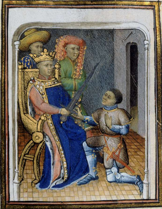 Charles V remettant à Du Guesclin l'épée de connétable - illustration 1
