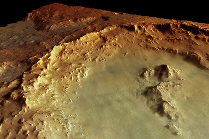 Vue du cratère martien Hale