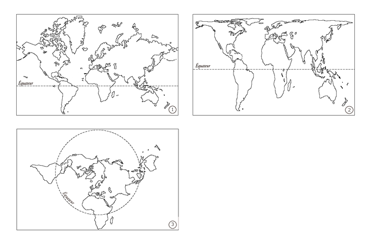 Trois représentations différentes de la Terre - illustration 1
