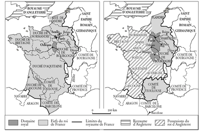 Le royaume de France en 987 et en 1180 - illustration 1