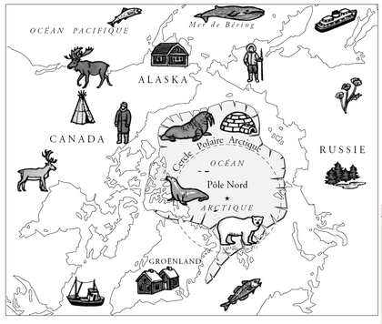 Carte de la région du pôle Nord - illustration 1