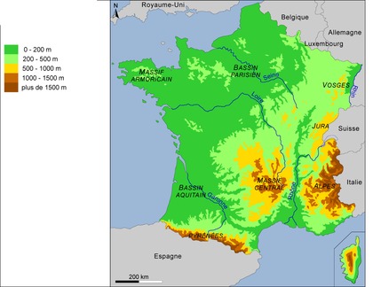 Le relief de la France - illustration 1