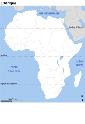 L'Afrique : fond de carte - illustration 1