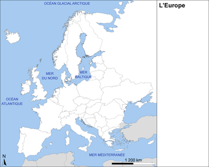 L'Europe : fond de carte - illustration 1