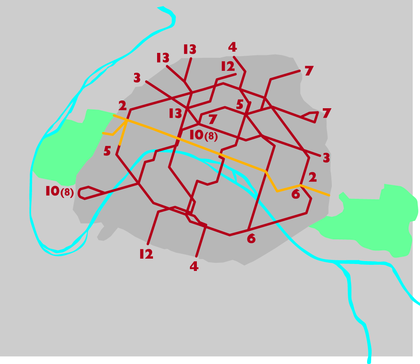 Le réseau du métro parisien en 1913 - illustration 1