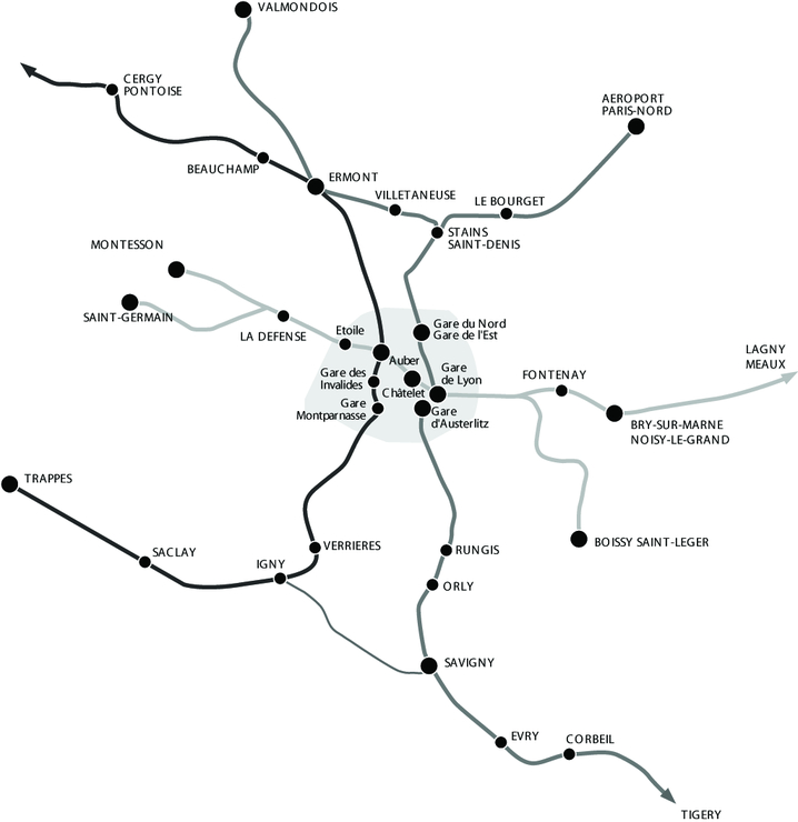 Le RER dans le schéma directeur de 1965 - illustration 1