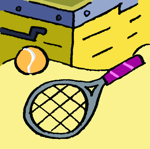 Raquette Et Balle Tennis Designs Inspiration Isolé Sur Fond Blanc